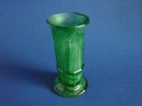 Davidson's Green Cloud Glass Small Column Vase c1935 (Sold)