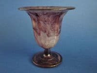 Davidson's Purple Cloud Glass Flared 293 Vase and Flower Block c1930