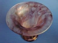 Davidson's Purple Cloud Glass Flared 293 Vase and Flower Block c1930