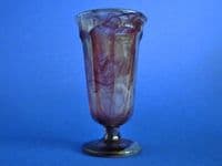 Davidson's Purple Cloud Glass Small Vase or Parfait c1930