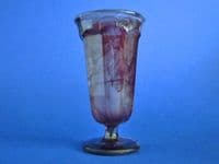 Davidson's Purple Cloud Glass Small Vase or Parfait c1930