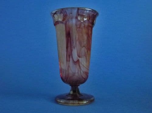 Davidson's Purple Cloud Glass Small Vase or Parfait c1930