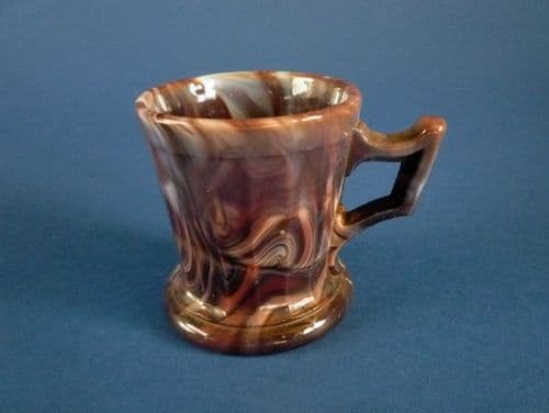 Davidson's Purple Malachite Slag Glass Miniature Mug c1890