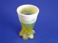 Davidson's Yellow Pearline Glass Posy Vase c1890 (Sold)