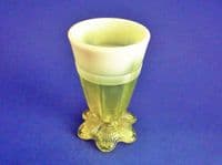Davidson's Yellow Pearline Glass Posy Vase c1890 (Sold)