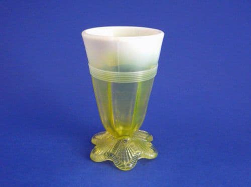 Davidson's Yellow Pearline Glass Posy Vase c1890 (Sold)