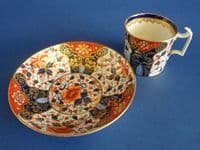 Derby Porcelain Works Imari Pattern Coffee Cup and Saucer c1820 (Sold)