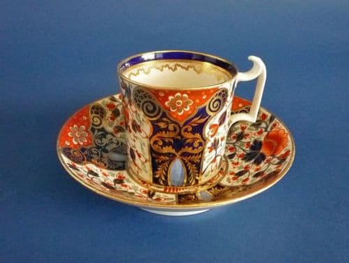 Derby Porcelain Works Imari Pattern Coffee Cup and Saucer c1820 (Sold)