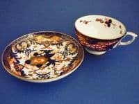Derby Porcelain Works 'King's Pattern' Tea Cup and Saucer c1820 #1