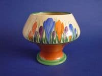 Early Clarice Cliff Bizarre Autumn 'Crocus' Mushroom Shape 341 Vase c1929 (Sold)