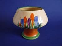 Early Clarice Cliff Bizarre Autumn 'Crocus' Mushroom Shape 341 Vase c1929 (Sold)