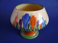 Early Clarice Cliff Bizarre Autumn 'Crocus' Mushroom Shape 341 Vase c1929 (Sold)