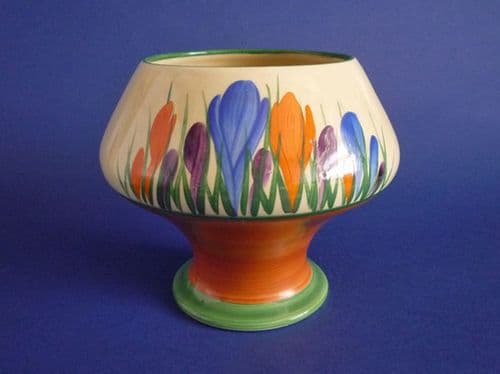 Early Clarice Cliff Bizarre Autumn 'Crocus' Mushroom Shape 341 Vase c1929 (Sold)