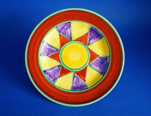 Early Clarice Cliff Original Bizarre Geometric 8" Plate c1928 (Sold)
