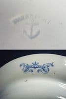 Early Davenport 'Chinese Celtic' Chinoiserie Pattern Dessert Dish c1820