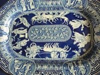 Early Herculaneum 'Greek' or 'Etruscan' Pattern Small Platter c1815 (Sold)