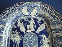 Early Herculaneum 'Greek' or 'Etruscan' Pattern Small Platter c1815 (Sold)
