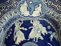 Early Herculaneum 'Greek' or 'Etruscan' Pattern Small Platter c1815 (Sold)