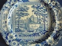 Early John and William Ridgway 'Angus Seats' Series Dinner Plate c1815 #2