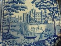 Early John and William Ridgway 'Angus Seats' Series Dinner Plate c1815 #2