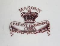 Early Mason's Patent Ironstone China 'Vase' Pattern Plate c1825