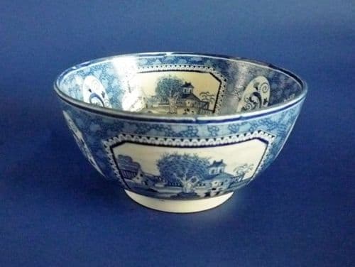 Early Pearlware Chinoiserie Pattern Bowl c1810 (Sold)