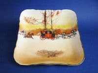 Early Royal Doulton Series Ware 'Coaching Days' Large Leeds Square Dish D2716 c1910