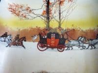 Early Royal Doulton Series Ware 'Coaching Days' Large Leeds Square Dish D2716 c1910