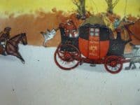 Early Royal Doulton Series Ware 'Coaching Days' Large Leeds Square Dish D2716 c1910