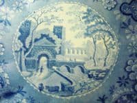 Early Spode 'Castle' Pattern Serving Dish c1820