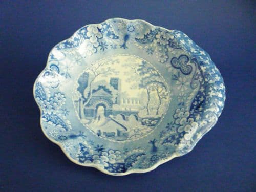 Early Spode 'Castle' Pattern Serving Dish c1820