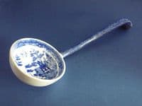 Early Spode Willow Pattern Soup Ladle c1810 (Sold)