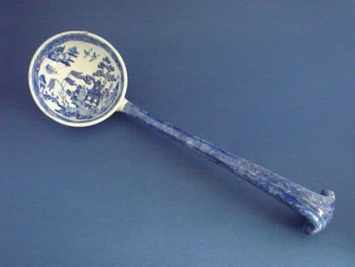 Early Spode Willow Pattern Soup Ladle c1810 (Sold)