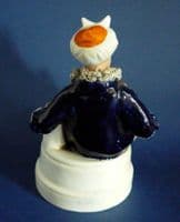 Early Staffordshire Dudson Pottery Quill Holder and Inkwell 'Seated Turk' c1840