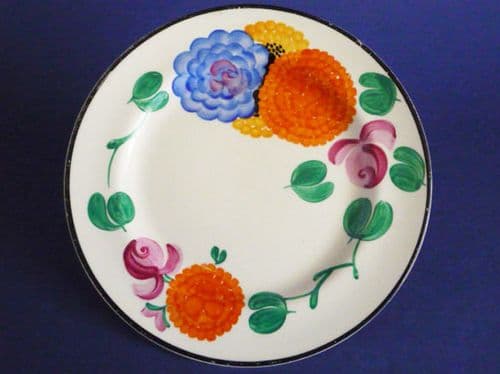 Early Susie Cooper Gray's Pottery Tea Plate - Floral Pattern 7503 c1928 #2 (Sold)