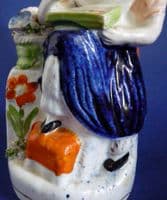 Early Victorian Staffordshire Figure of Mrs Amelia Jenks Bloomer c1850