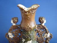 Ernst Wahliss Vienna Secessionist Figural Vase c1900