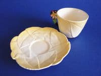 Fine Carlton Ware Yellow 'Apple Blossom' Teacup and Saucer c1939 #2