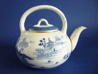 Fine Copeland Spode Willow Pattern China Tea Kettle c1880 (Sold)