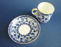 Fine Crown Derby 'Wilmot' Coffee Can and Saucer c1883