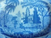 Fine Davenport 'Chinoiserie Ruins' Pearlware Meat Platter c1810 (Sold)