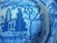 Fine Davenport 'Chinoiserie Ruins' Pearlware Meat Platter c1810 (Sold)