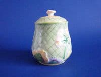 Fine Grimwades Royal Winton Green 'Gera' Preserve Pot c1934 (Sold)