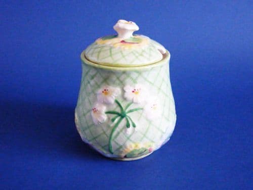 Fine Grimwades Royal Winton Green 'Gera' Preserve Pot c1934 (Sold)