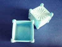Fine Pair of Sowerby Turquoise Vitro-Porcelain Glass Posy Vases c1875