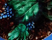 Fine Scottish Majolica Grape and Vine Leaf Plate c1880