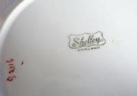 Fine Shelley 'Fence and Stream' Empire Shape Tea Cup, Saucer and Plate Trio c1930