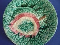 Fine Victorian Majolica Begonia Leaf Plate c1880 #2