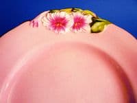 Fine Vintage Royal Winton Pink 'Petunia' 9 inch Cake Plate c1945