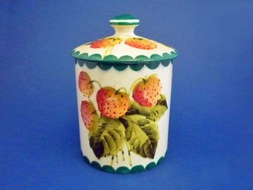 Fine Wemyss Ware 'Strawberries' Preserve Jar c1910